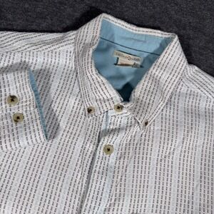 Carbon 2 Cobalt Shirt Men's Medium Long Sleeve Button Up Geometric 100% Cotton